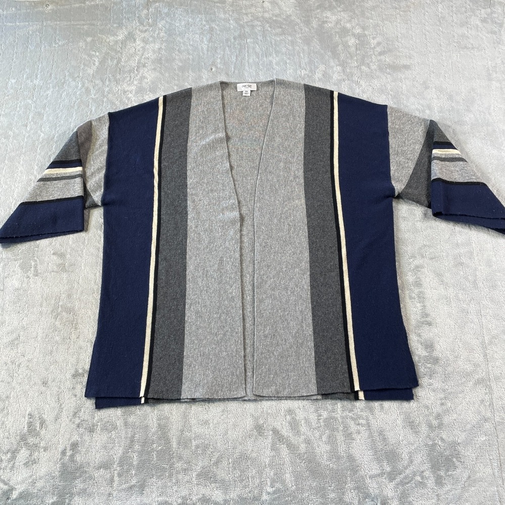 Per Se Cardigan Womens Size Small Gray Blue‎ Cashmere Wool Oversized Luxury Soft